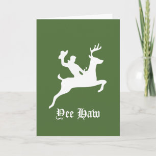 Cartes Pour Fêtes Annuelles Yee Haw Noël