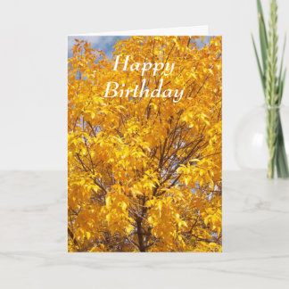 Cartes Pour Fêtes Annuelles Yellow Autumn Glory - Customized