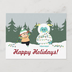 Cartes Pour Fêtes Annuelles Yeti de Noël