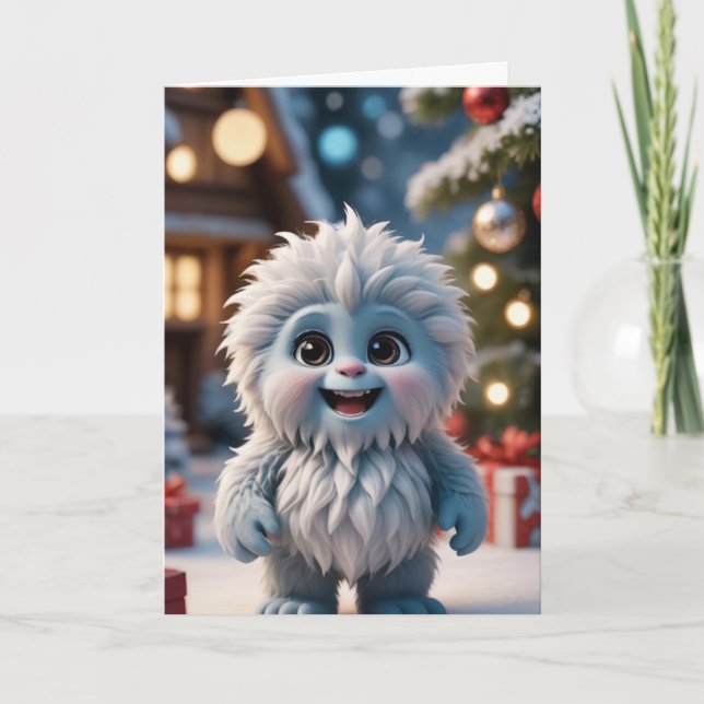 Cartes Pour Fêtes Annuelles Yeti ou pas... (Devant)