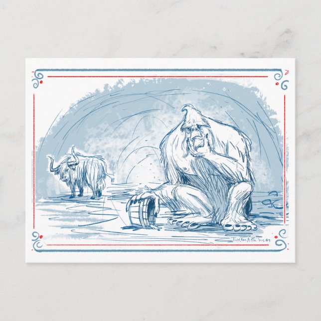 Cartes Pour Fêtes Annuelles Yeti Yeares pour Yak Yogurt (Devant)