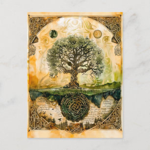 Cartes Pour Fêtes Annuelles Yggdrasil l'arbre nordique de la vie