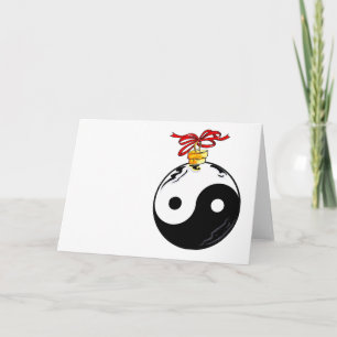 Cartes Pour Fêtes Annuelles Yin et boule de Noël de Yang