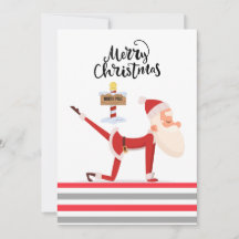 Yoga Christmas Santa Claus posant Yoga Holiday