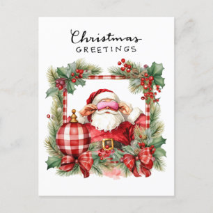 Cartes Pour Fêtes Annuelles Yoga Noël Père Noël Noël Poing Party