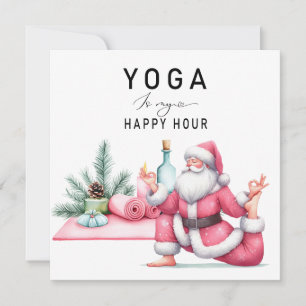 Cartes Pour Fêtes Annuelles Yoga Noël Père Noël Poster
