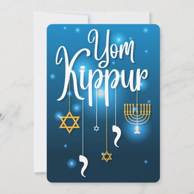 Cartes Pour Fêtes Annuelles Yom Kippour (Devant)