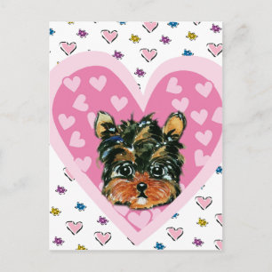 Cartes Pour Fêtes Annuelles Yorkie Poo Saint-Valentin