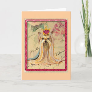 Cartes Pour Fêtes Annuelles Yorkie Princess Valentine Cadeaux