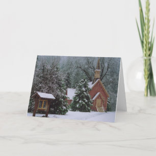 Cartes Pour Fêtes Annuelles Yosemite Church in snow