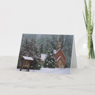 Cartes Pour Fêtes Annuelles Yosemite Church in snow