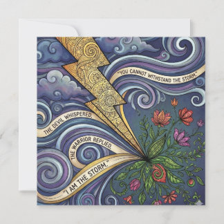 Cartes Pour Fêtes Annuelles You Are The Storm Empowering Personalized Card