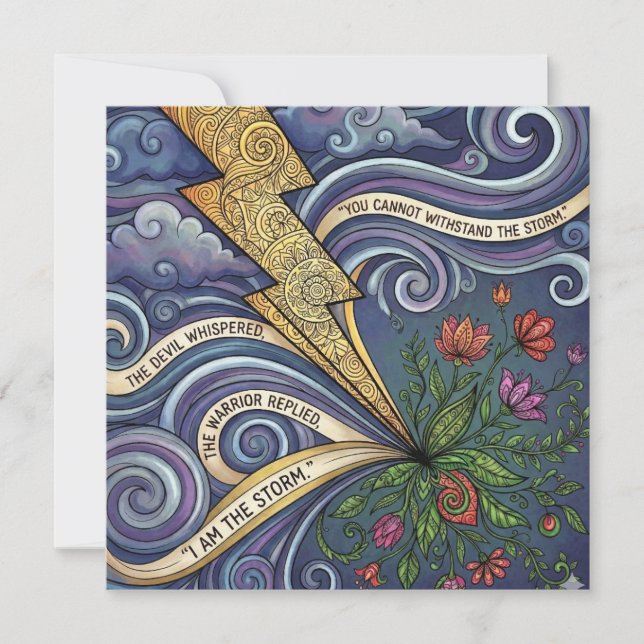 Cartes Pour Fêtes Annuelles You Are The Storm Empowering Personalized Card (Devant)