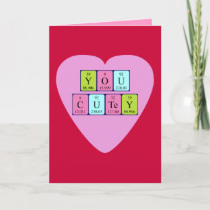 Cartes Pour Fêtes Annuelles You Cutey périodique Valentine card