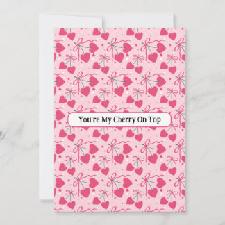 Cartes Pour Fêtes Annuelles You’re My Cherry On Top Greeting Card | Cute Cherr