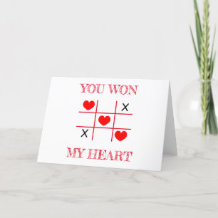 Cartes Pour Fêtes Annuelles You Won My Heart