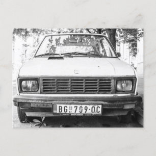 Cartes Pour Fêtes Annuelles Yugo, vieux bagage de voiture yougoslave