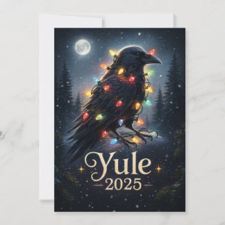 Cartes Pour Fêtes Annuelles Yule 2025 corbeau corneille