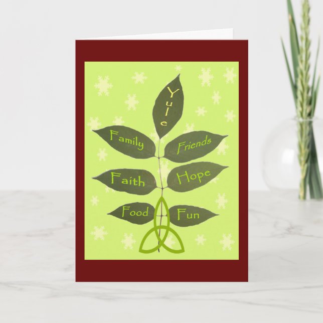 Cartes Pour Fêtes Annuelles Yule - À mesure que le frêne grandit (Devant)