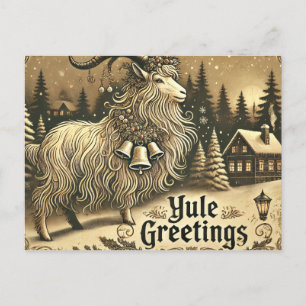 Cartes Pour Fêtes Annuelles Yule Salutations - Festive Chèvre Art de Vacances