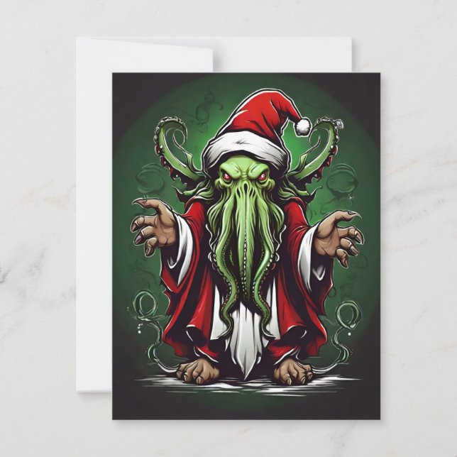 Cartes Pour Fêtes Annuelles Yuletide de Cthulhu : Noël terrifiant (Devant)