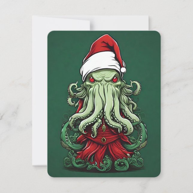 Cartes Pour Fêtes Annuelles Yuletide de Cthulhu : Noël terrifiant (Devant)