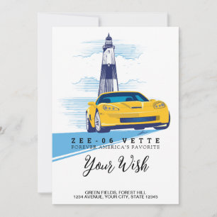 CARTES POUR FÊTES ANNUELLES Z06 AUTO ART ÉLÉGANT
