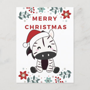 Cartes Pour Fêtes Annuelles Zèbre Noël Zèbres Animaux d'hiver