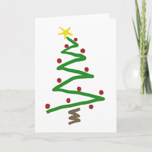 Cartes Pour Fêtes Annuelles Zig Zag Christmas Tree Painting
