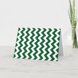 Cartes Pour Fêtes Annuelles Zigzag vert et blanc