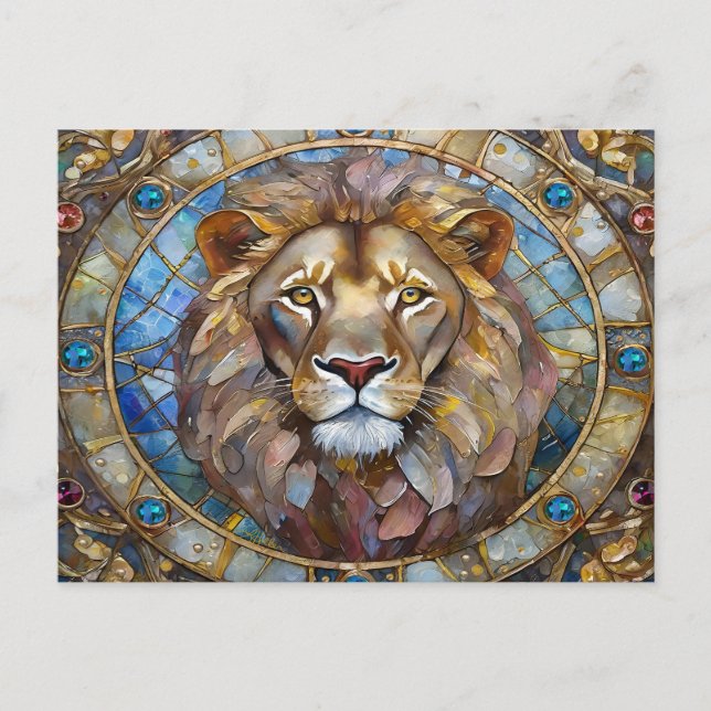 Cartes Pour Fêtes Annuelles Zodiaque - Léon le Lion (Devant)
