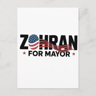 Cartes Pour Fêtes Annuelles Zohran Mamdani Candidat Maire NYC États-Unis