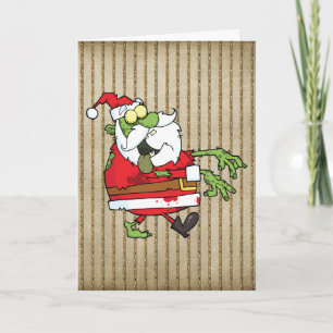 Cartes Pour Fêtes Annuelles Zombi de Père Noël