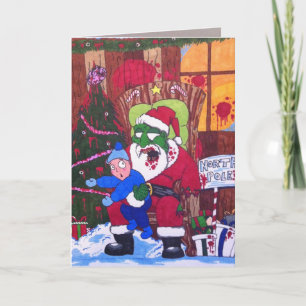 Cartes Pour Fêtes Annuelles Zombi Père Noël d'Eatings de la saison