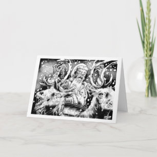 Cartes Pour Fêtes Annuelles Zombie Christmas Card with interior greeting