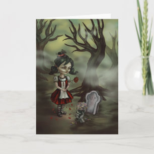 Cartes Pour Fêtes Annuelles Zombie Girl Finds True Love in a Graveyard