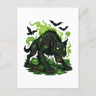 Cartes Pour Fêtes Annuelles Zombie Hound des Baskervilles - Dessin Horreur