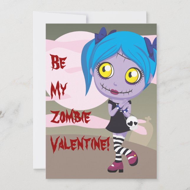 Cartes Pour Fêtes Annuelles Zombie Love (Devant)