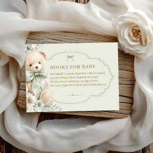 Cartes pour l'encart de la Baby Shower Ours en pel