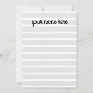 Cartes pour notes à nappes grises personnalisées