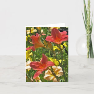 Cartes pour notes d'art de lis