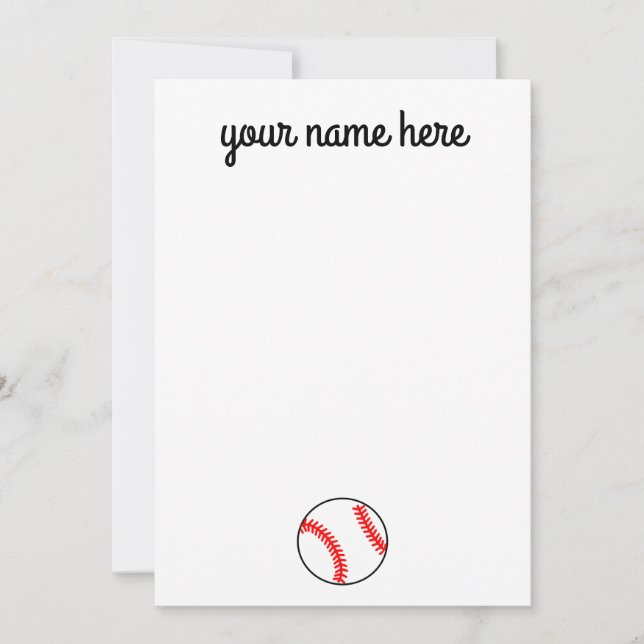 Cartes pour notes de base-ball personnalisés (Devant)