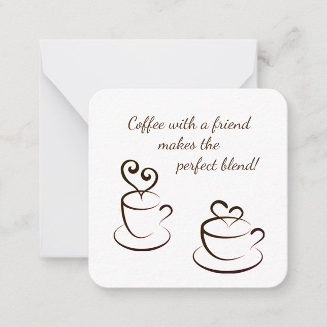 Cartes pour notes de café personnalisés (Devant)