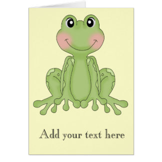 Cartes pour notes de conception de grenouilles pou