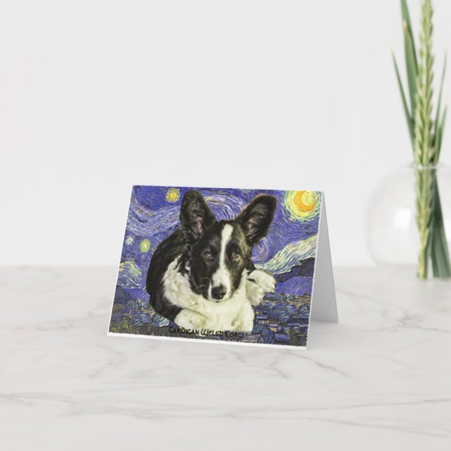 Cartes pour notes de corgi de Gallois de cardigan (Devant)