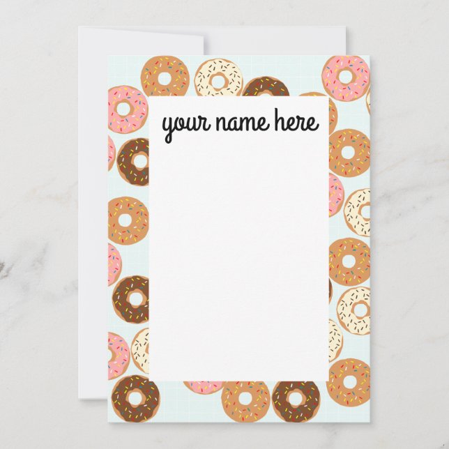 Cartes pour notes de donuts personnalisés (Devant)