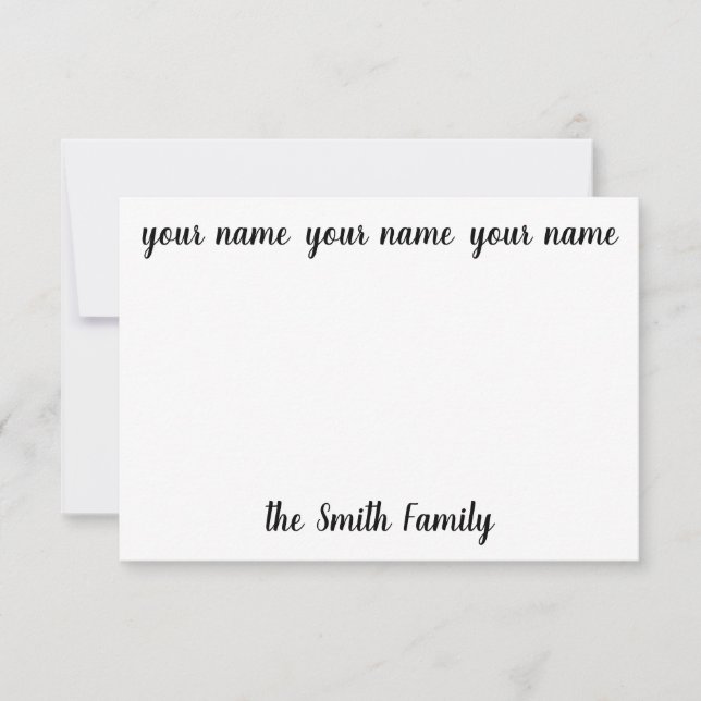 Cartes pour notes de famille personnalisés (Devant)