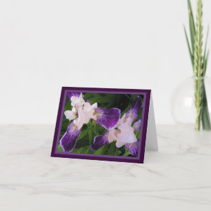 Cartes pour notes de fleurs violettes