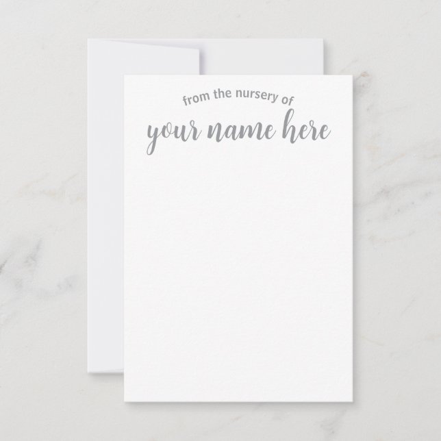 Cartes pour notes de garderie pour bébés personnal (Devant)