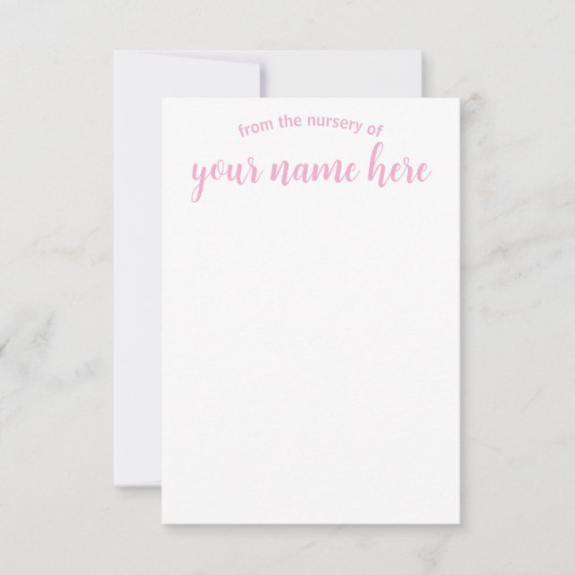 Cartes pour notes de garderie pour bébés personnal (Devant)